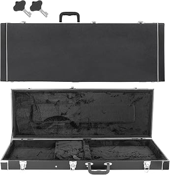 LETSROCK Electric Guitar Hard Shell Case, 39-Inch Standard Electric Guitar Hardshell Carrying Case with Lock Latch Universal