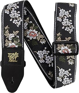 【正規品】 ERNIE BALL 5362 ギターストラップ JACQUARD STRAP WHITE BLOSSOM ジャカード・ストラップ ホワイト・ブロッサム