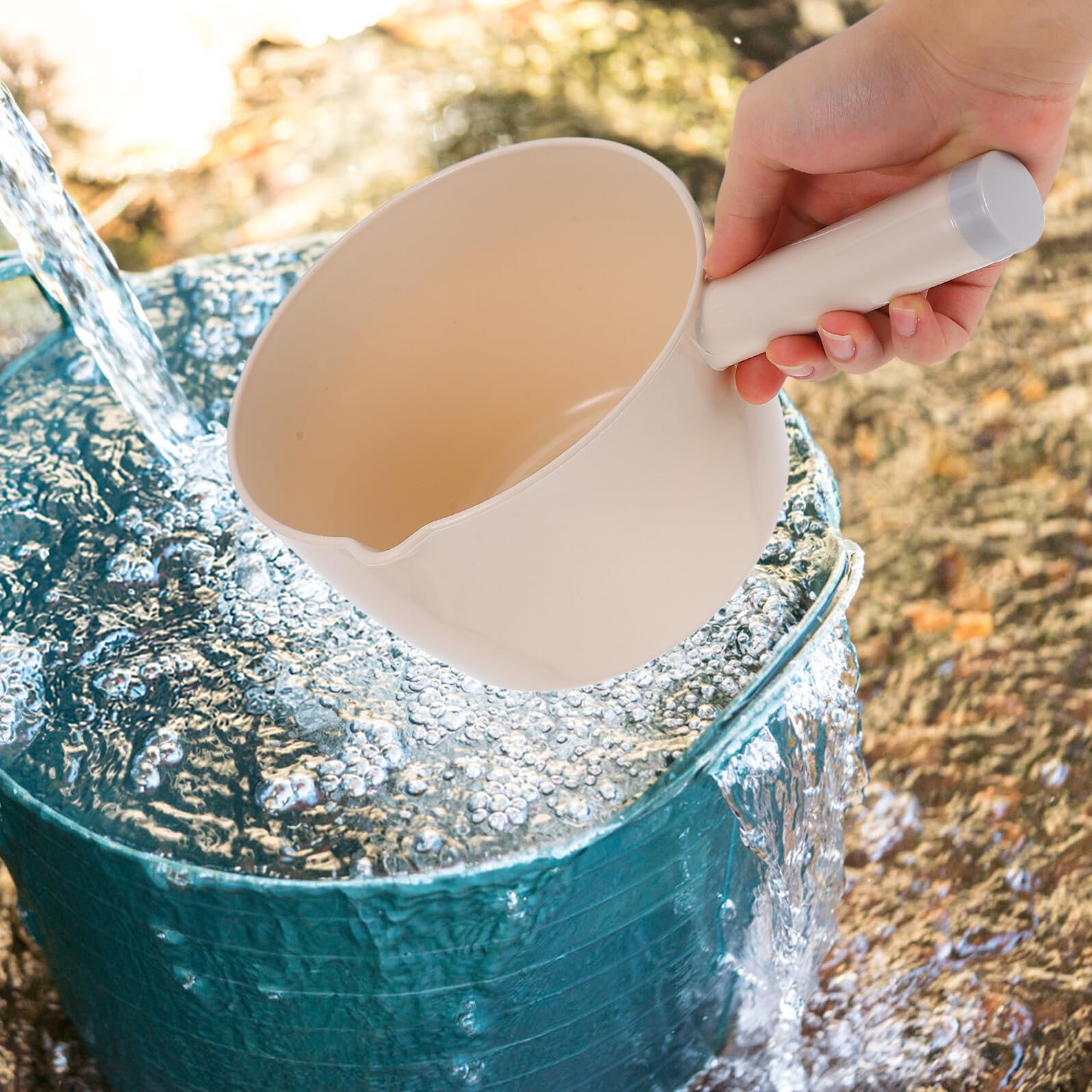 iplusmile 2 Cucharones de Plástico Pp Estilo Japonés para Cocina, Gran Capacidad y Diseño Práctico, Resistentes y Duraderos para Uso Hogar