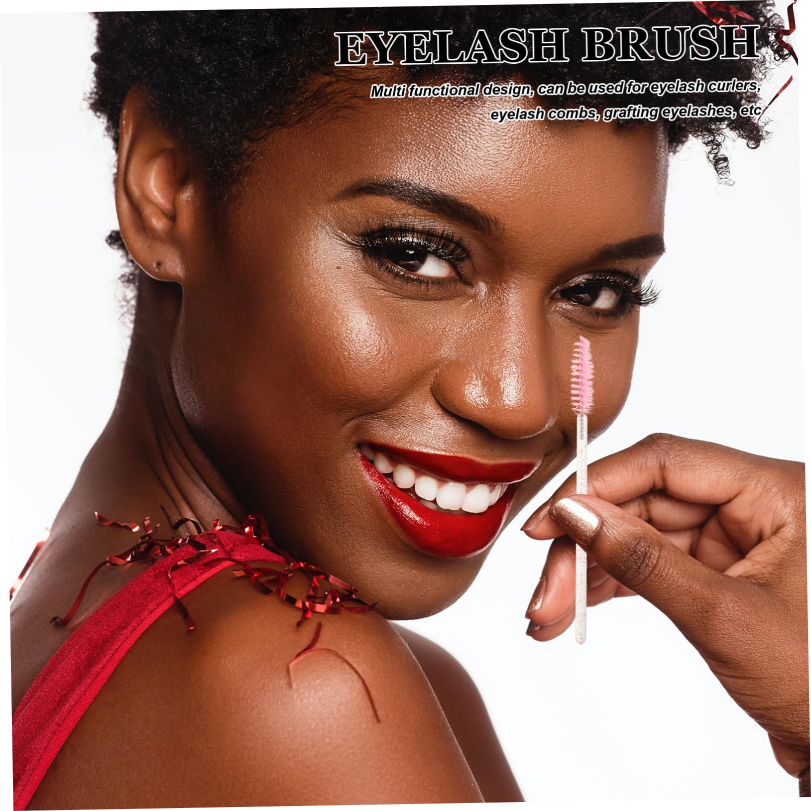 Healeved 100pcs Eyelash Brush Set Multi-function Eyelash Wand Applicator Comb Brow Lift Tool