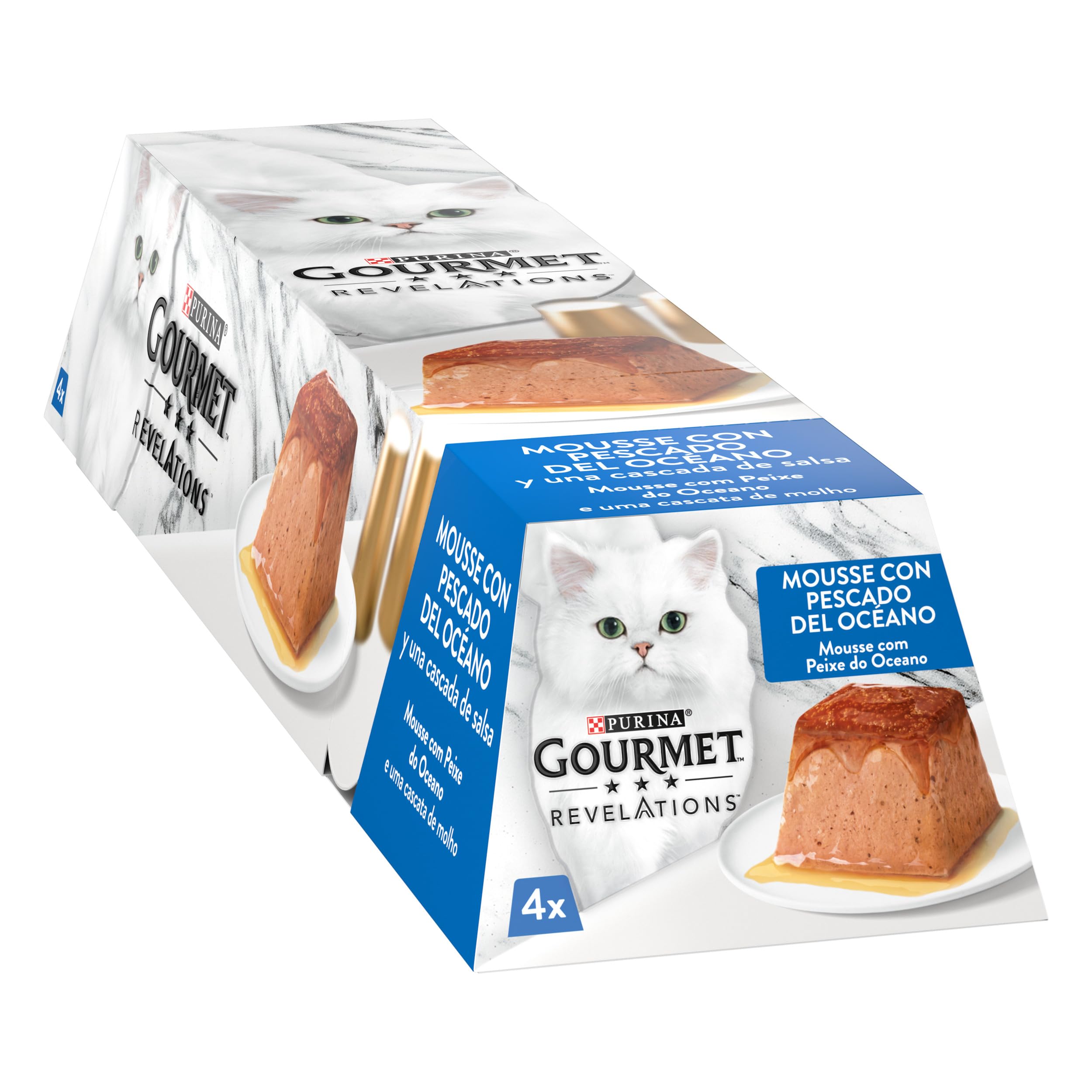 Gourmet Revelations Mousse con Salsa Pescado comida húmeda gato 24x57 g