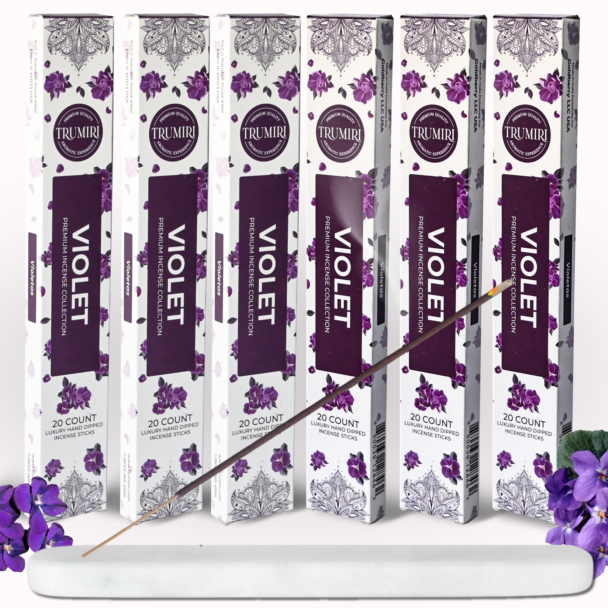 Amazon.com: Violet Incense Sticks - Total 120 Insence-Sticks - 6