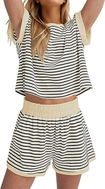 MISSACTIVER 2 Piece Casual Summer Loungewear Shorts Sets