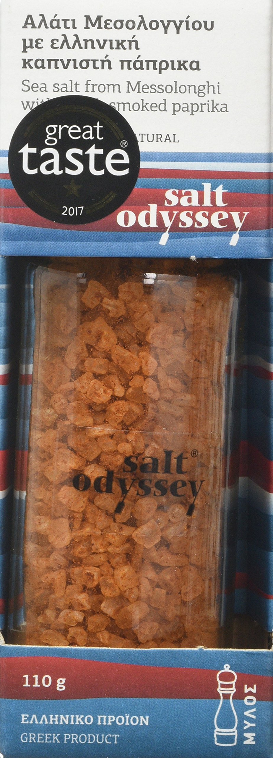 Salt Odyssey Coarse Sea Salt with Smoked Paprika Mill, 110 g (Pack of 2)
