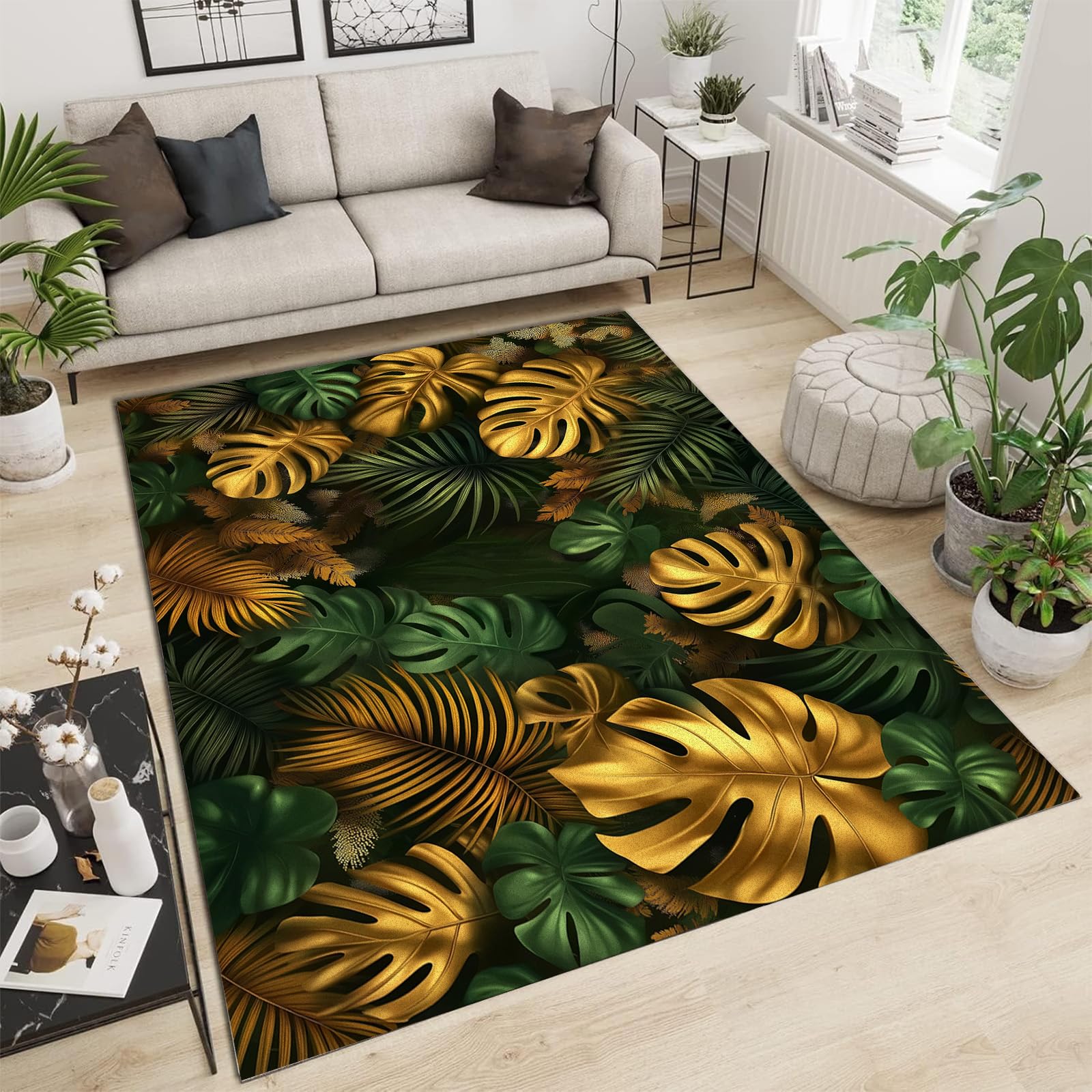 Tapis fin résistant et léger pour éviter la poussière du salon