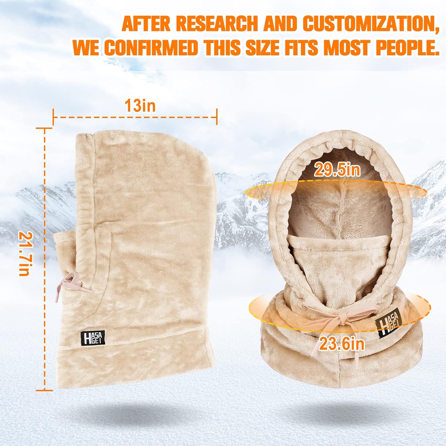 Ski Mask for Women Balaclava Women Men Windproof Thermal Hood Winter Neck Warmer with Plush - Image 4