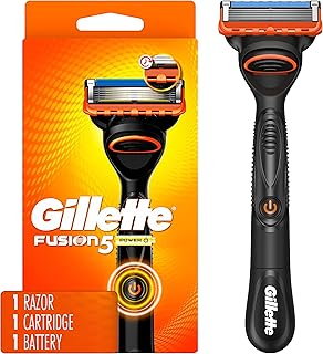 Gillette Fusion5 Power Razor for Men, 1 Gillette Power Razor Handle + 1 Blade Refill