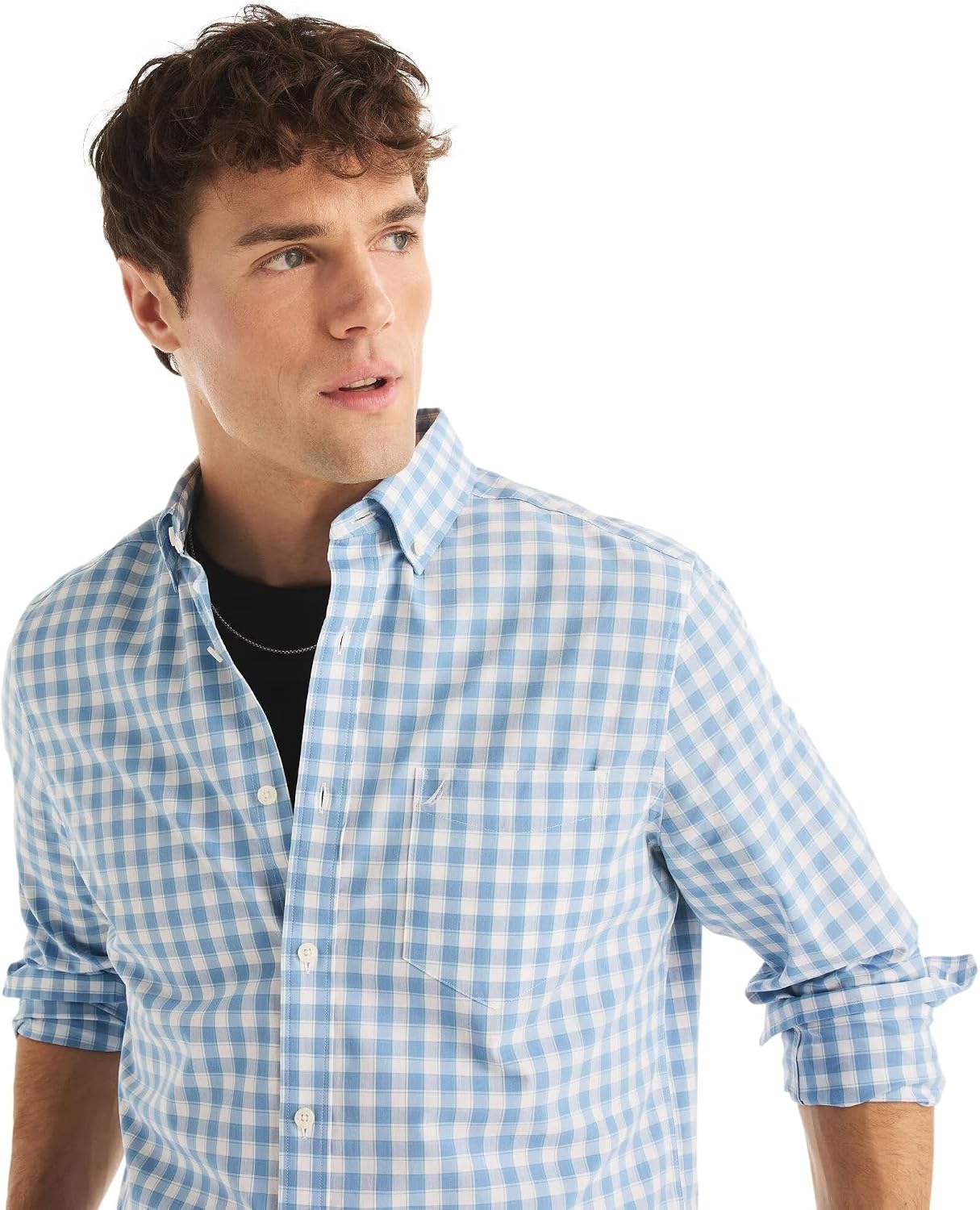 NAUTICA Men's Classic Fit Long Sleeve Button Down Shirt