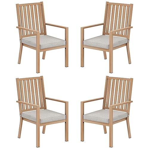 FansaFurn Patio Dining Chairs Set of 4, Aluminum Outdoor Patio