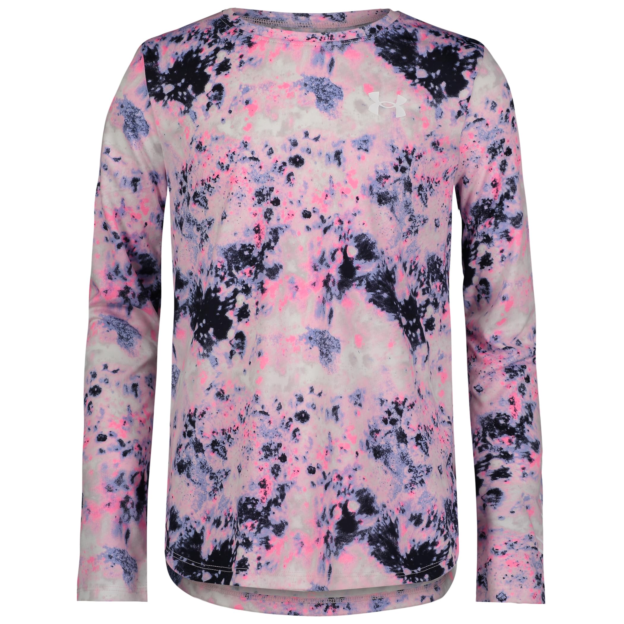 Under Armour Burst DYE UPF LS, Pink Burst DYE, YL