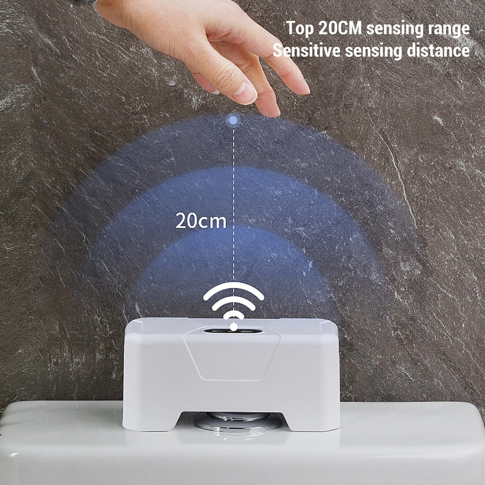 Auto Toilet Flusher Kit with Electric Mechanism, Convenient Installation and Swap Out with 2 Sensors - Image 2