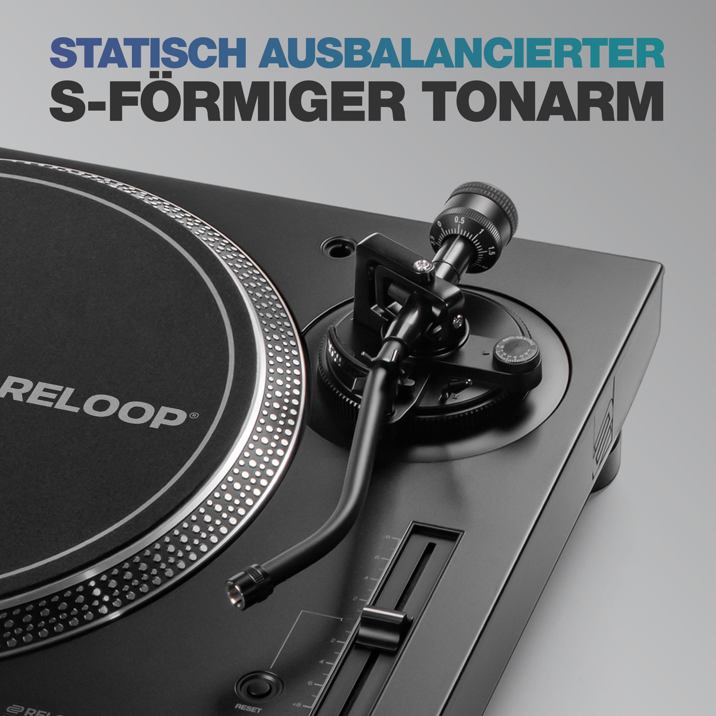 Reloop RP-5000 MK4 - High-Torque Next Evolution Plattenspieler mit Direktantrieb, konzipiert für den professionellen Einsatz und mit hoher Langlebigkeit, Black