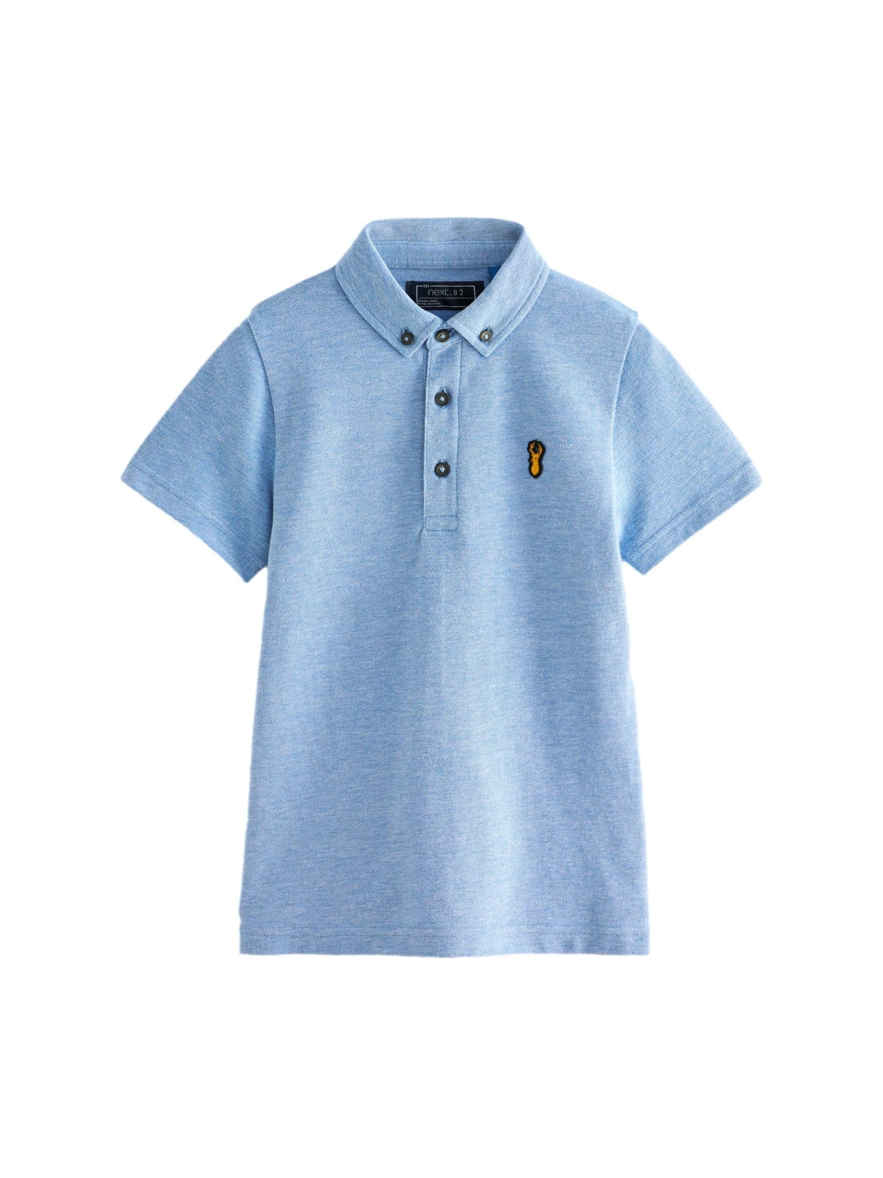 NEXT Kurzärmeliges Polo-Shirt Blue Marl 10 Jahre