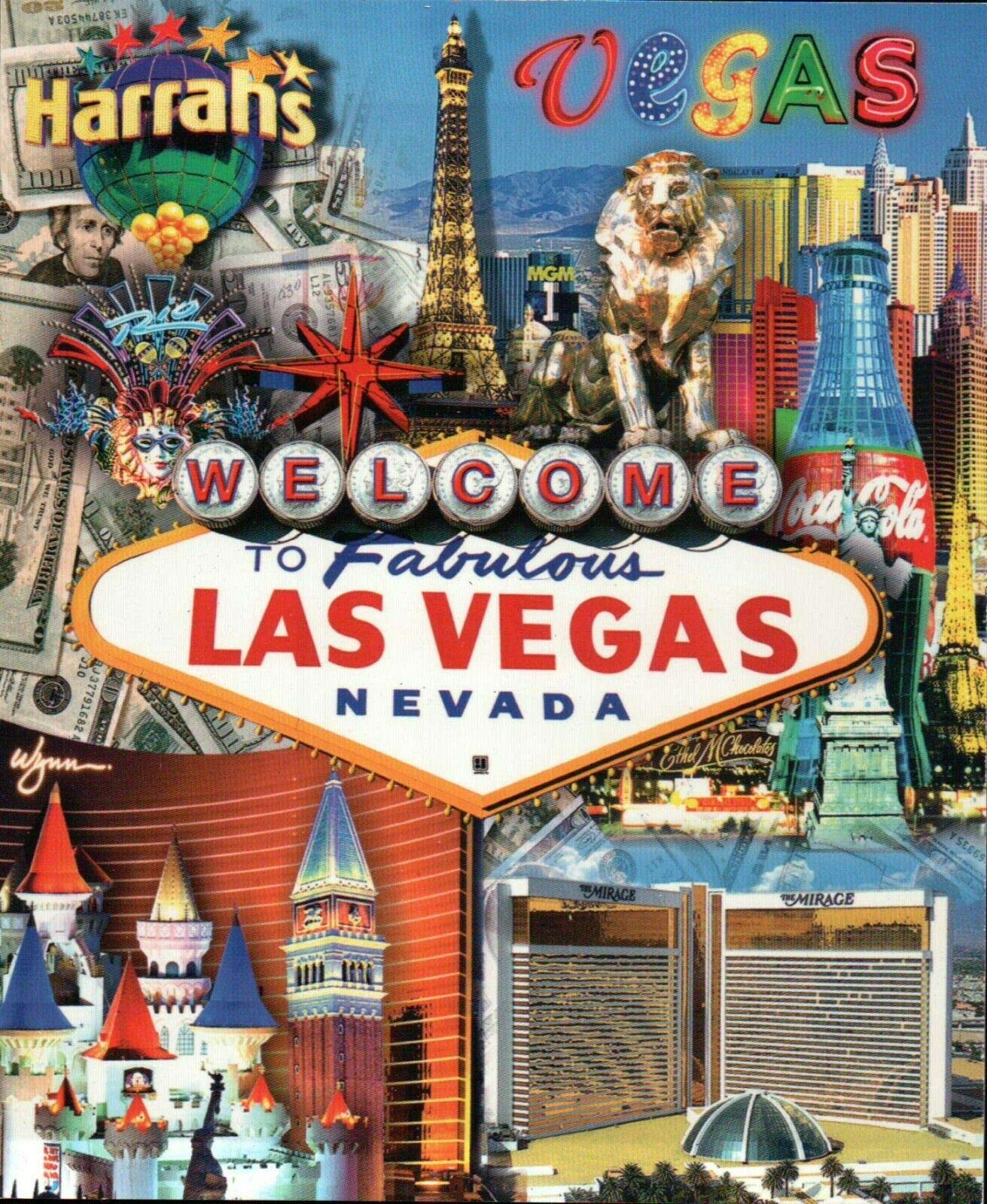 Kueprae A570 Welcome To Fabulous Las Vegas Sign Metal Sign Wall Decor 12"X8"