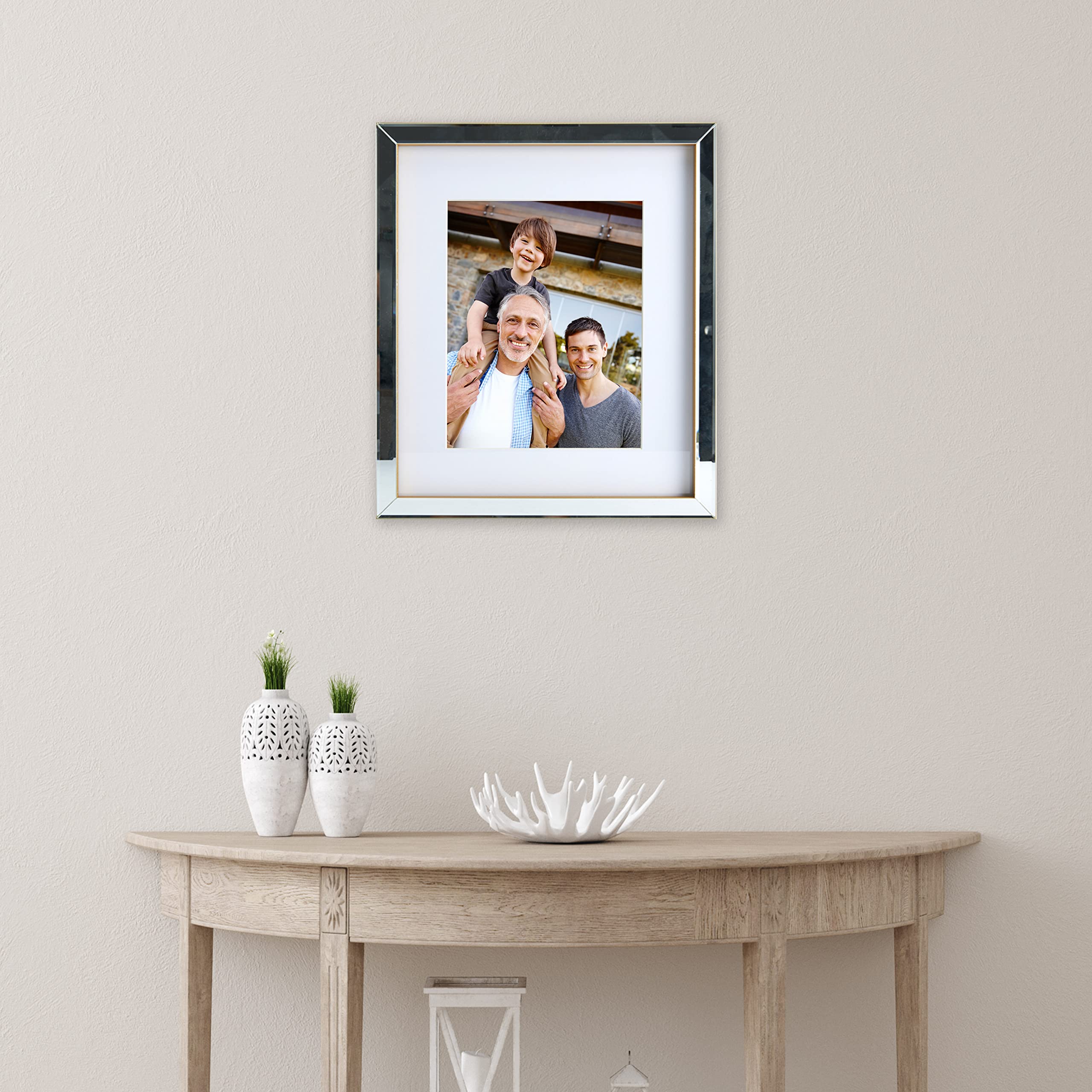 Amazon.com - Mikasa Mirror Gallery Frame with Gold Sides