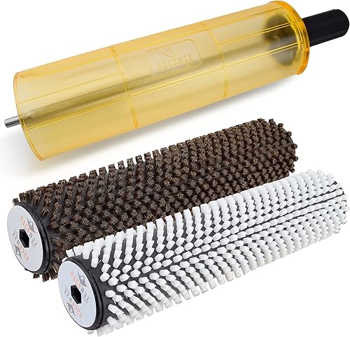 RaceWax Snowboard 11.811 in Roto Brush Wax Kit Axle-Shield con Nylon y Cepillo de crin - Kit de depilación de snowboard - (ZL-7000)