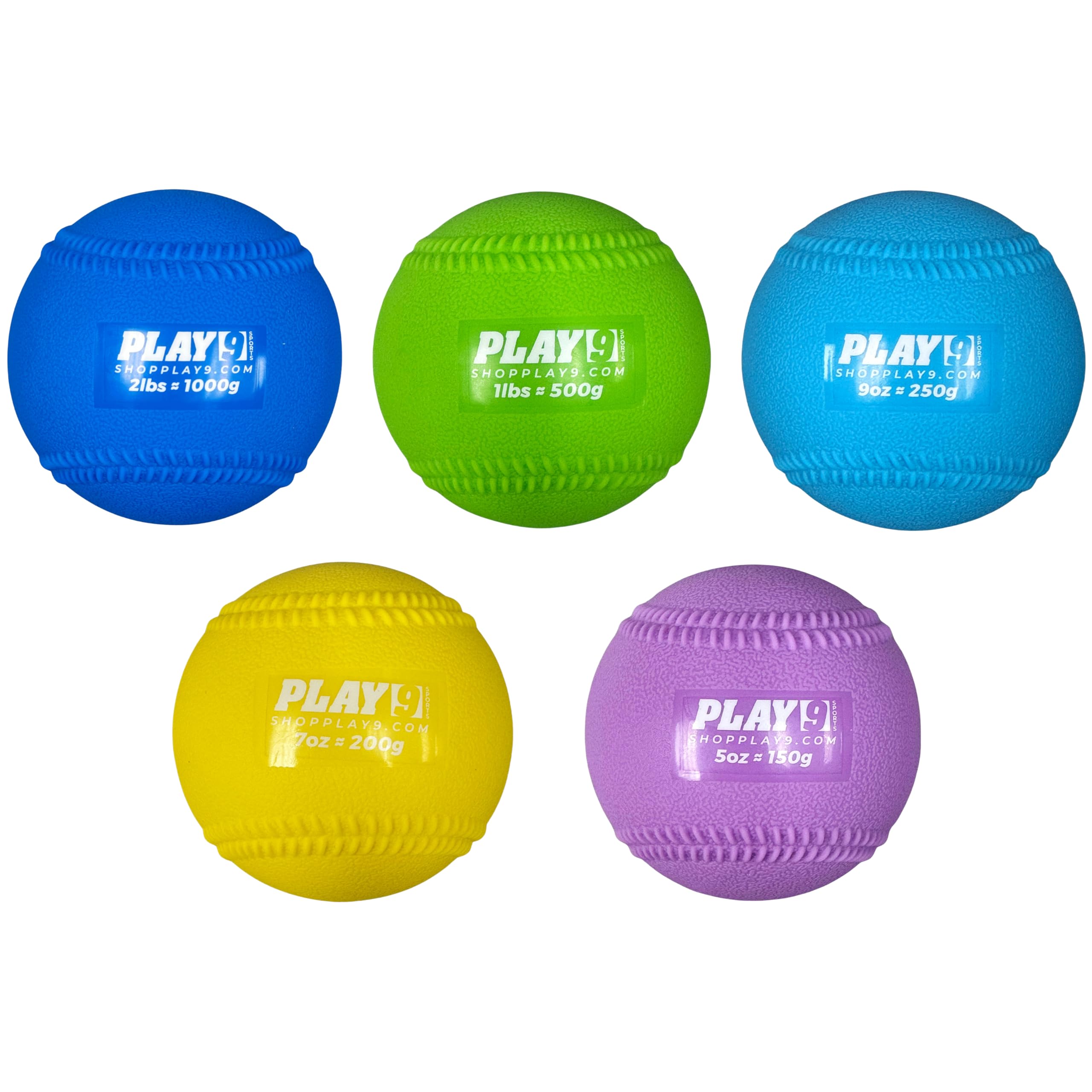 Plyoball - Juego de pelotas con peso para entrenamiento de lanzamiento y lanzamiento, pelotas de entrenamiento para sóftbol, aumenta la velocidad, la fuerza y la memoria muscular