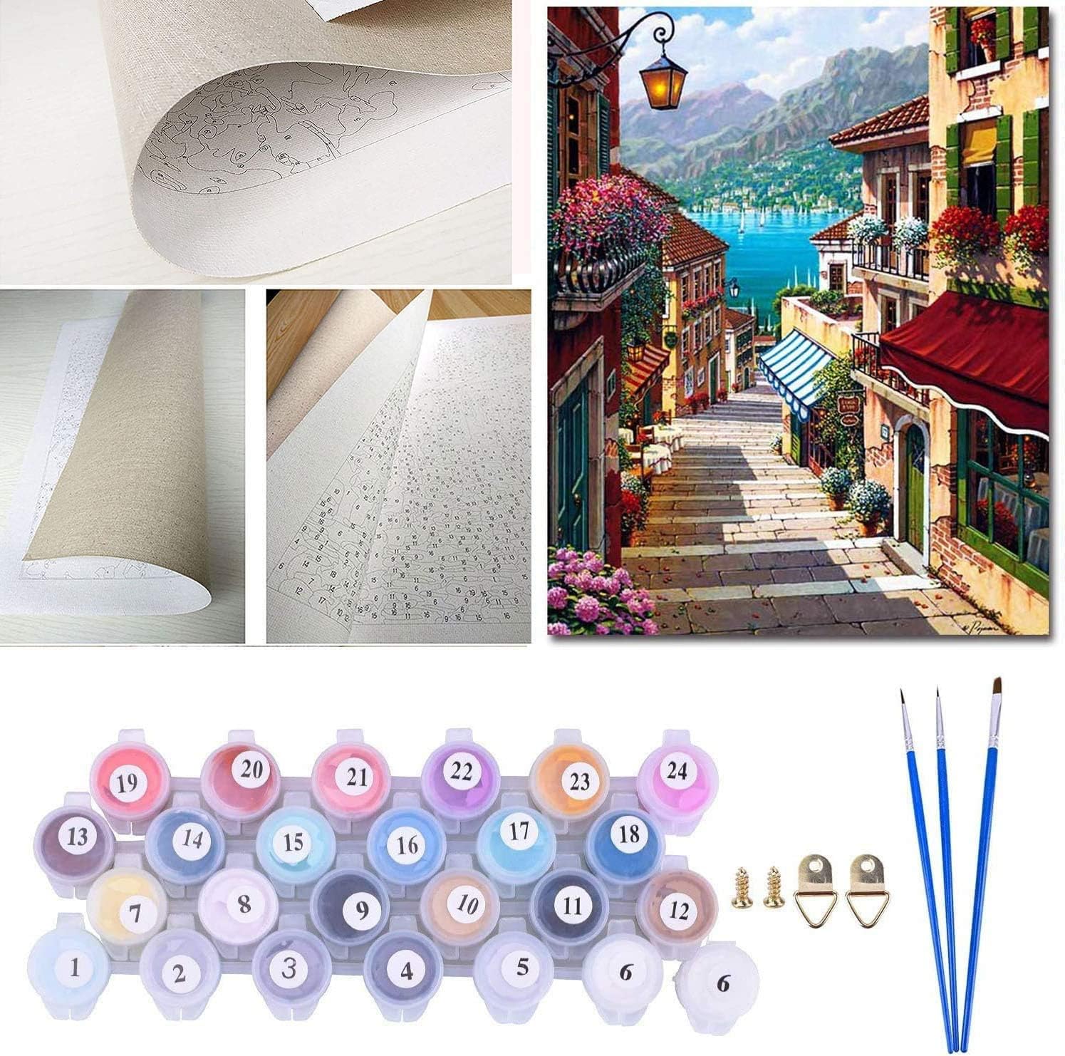 Kaieteur Painting by Number Kits for Adult DIY Canvas Oil Painting Kit for Kids or Beginner with Paint Brushes Acrylic Pigment Drawing Paintwork 16x20inch Without Frame - Image 4