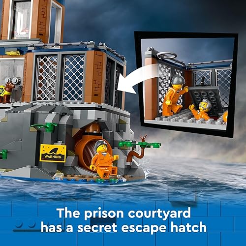 Miniatura 4 de LEGO City Police - Juego de construcción de juguete de prisión de prisión, regalo de cumpleaños para niños y niñas a partir de 7 años, juego