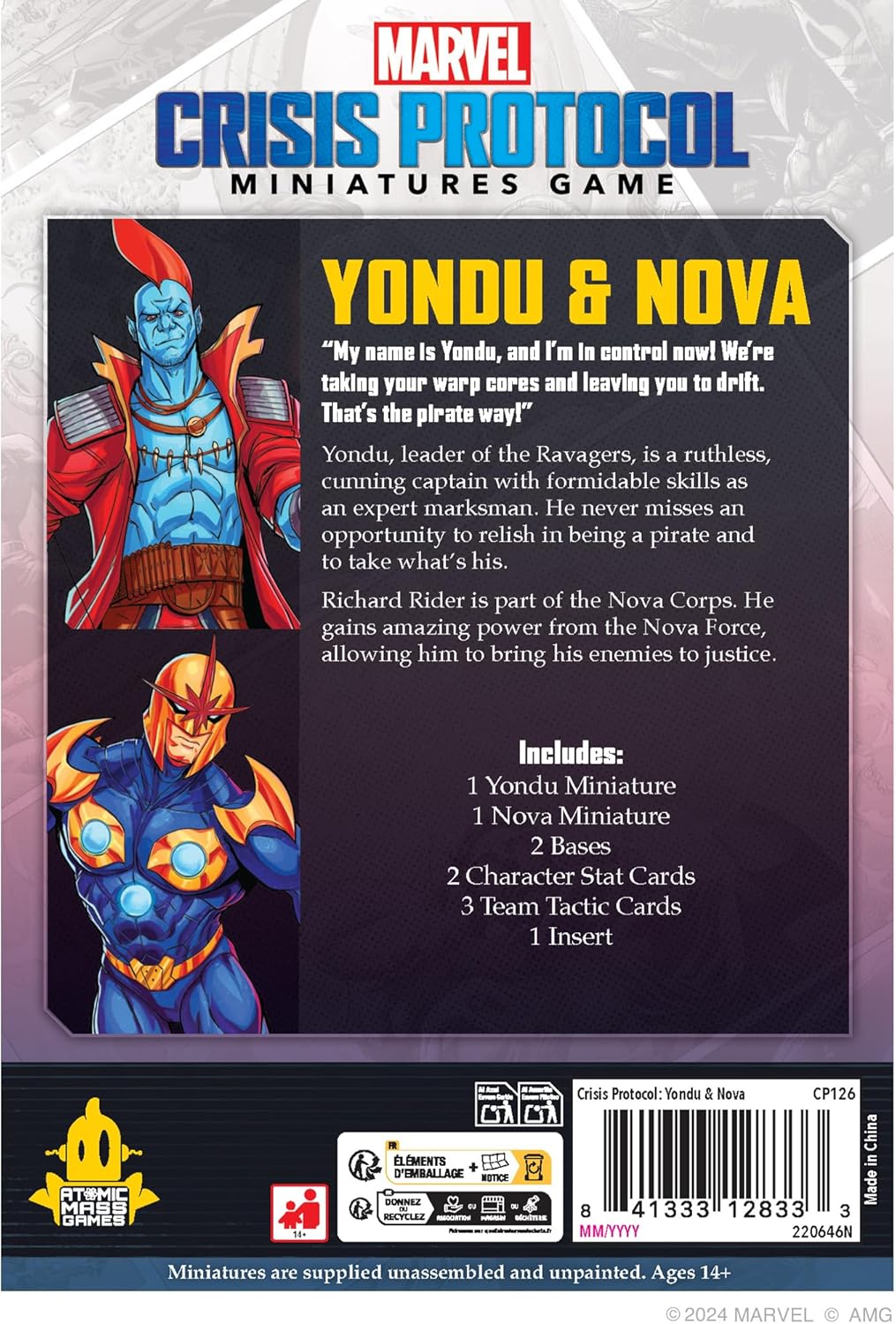 Marvel: Crisis Protocol Nova & Yondu Character Pack - Expand Your Guardians of The Galaxy Team! Tabletop Superhero Game, Ages 14+, 2 Players, 90 Minute Playtime, Made by Atomic Mass Games