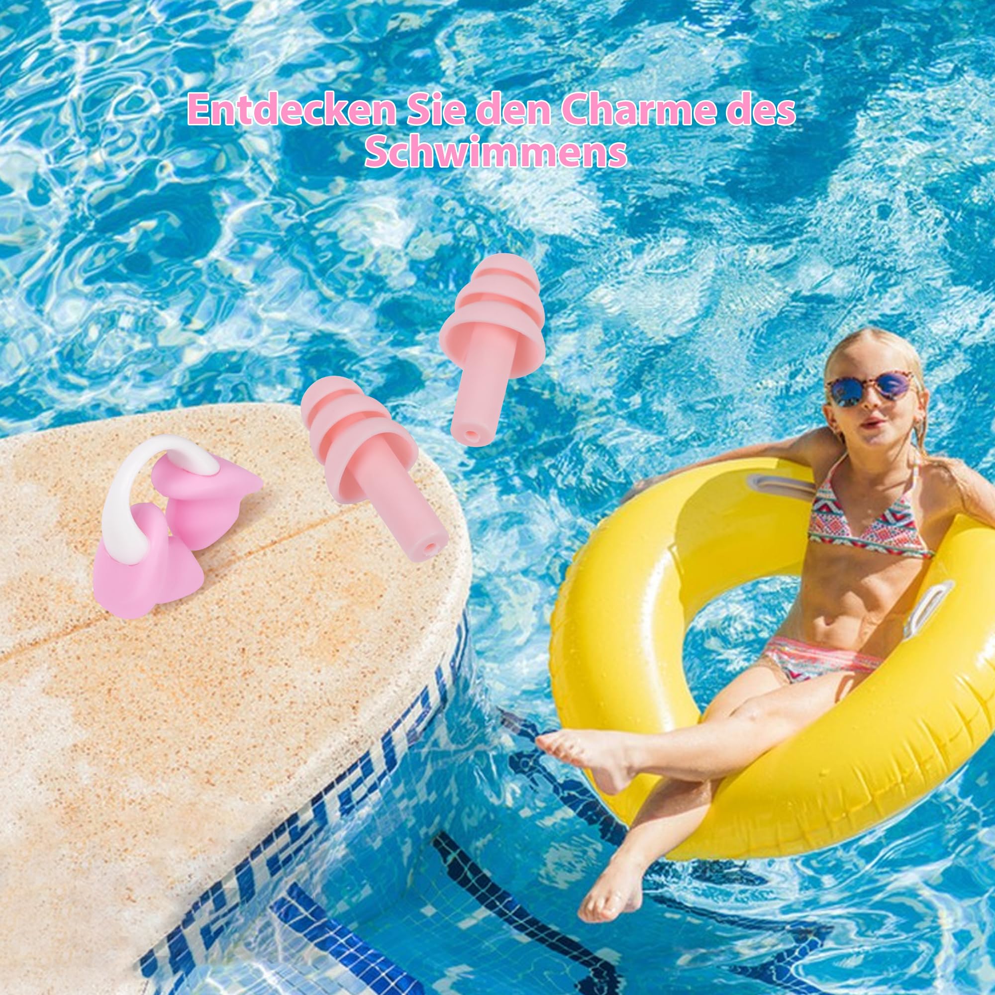 Nasenklammer Schwimmen Kinder im Alter von 4–8 Jahren. Die schmerzfreie, Wasserdichte Schwimm-Nasenklammer für Kinder sorgt für Komfort und Sicherheit im Wasser (S)