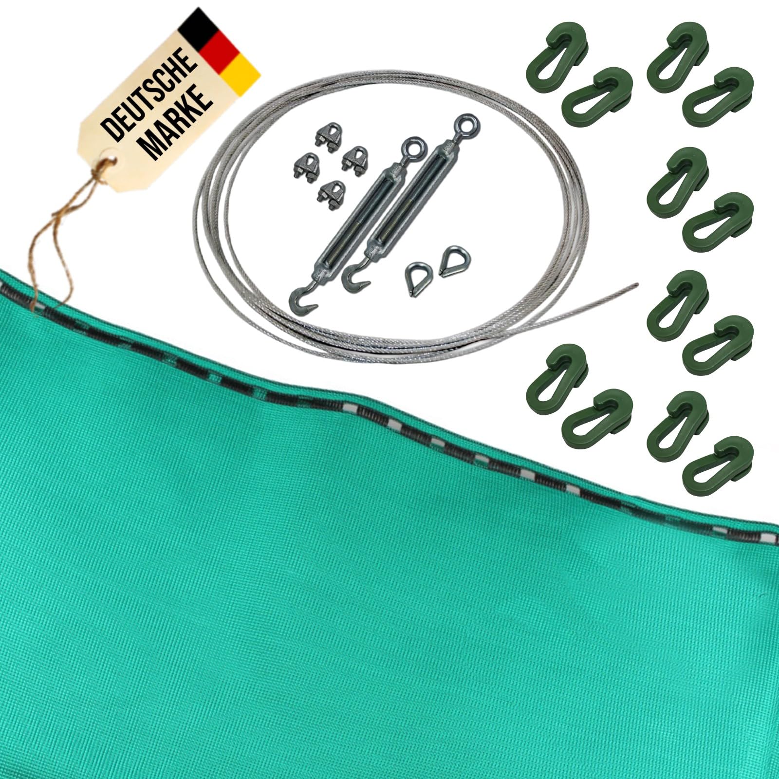 Stronghold Pfeilfangnetz Set, grün 3m hoch, Armbrust & Bogenschießen | Pfeilfang, Fangnetz für Pfeil & Bogen inkl. Zubehör, Montageset, Made in Germany