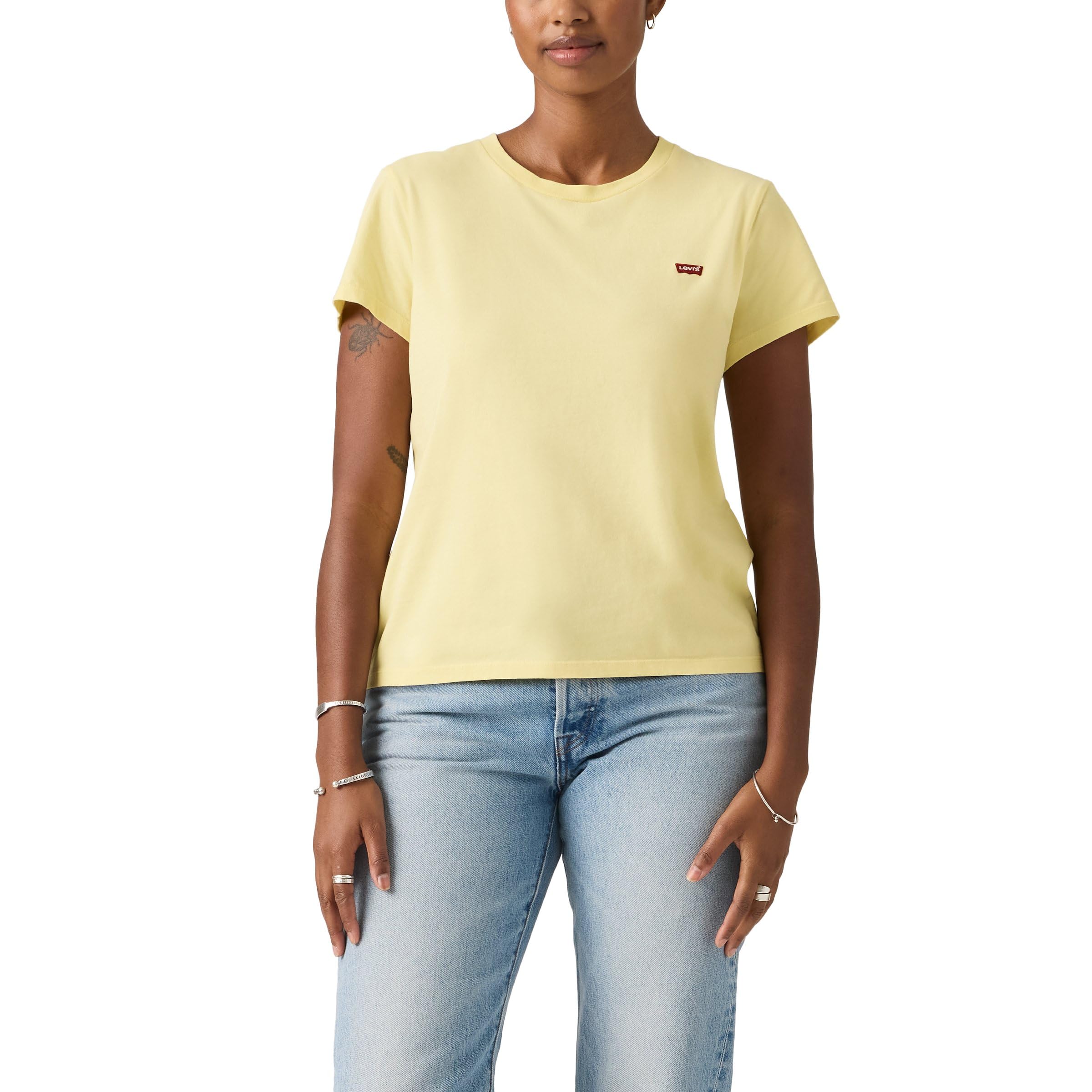 Levi's Damen Perfect Tee T-Shirt, French Vanilla, Medium