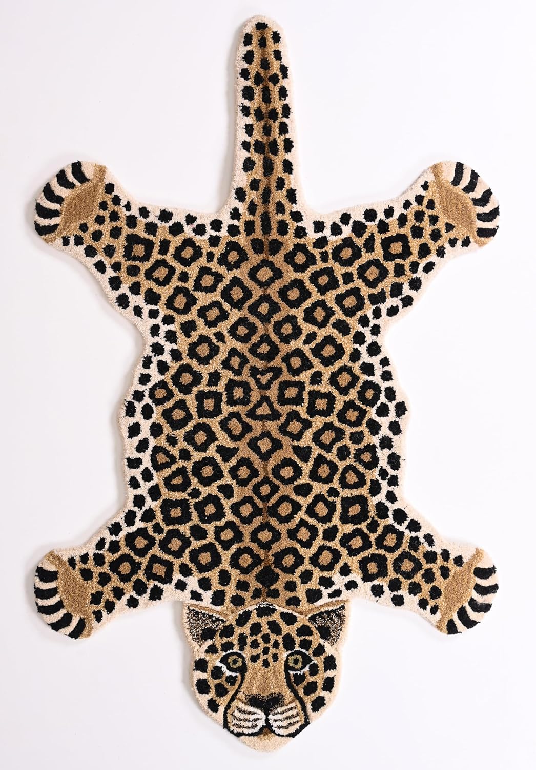 Premium Hand-Tufted Tiger Wool Area Rug - Soft, Plush & Durable Animal Print Carpet for Living Room, Bedroom & Dining Room Decor (Tiger A, 2' x 3')