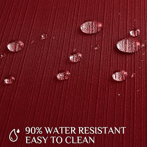 Miniatura 2 de Softalker Mantel rectangular navideño de jacquard  Funda de mesa de damasco con líneas geométricas, impermeables, resistentes a las manchas,