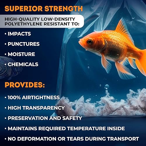 Vista 23 de APQ - Bolsas de plástico transparentes de 9 x 15 pulgadas, paquete de 100. Bolsas duraderas de transporte de peces de 2 mil de grosor