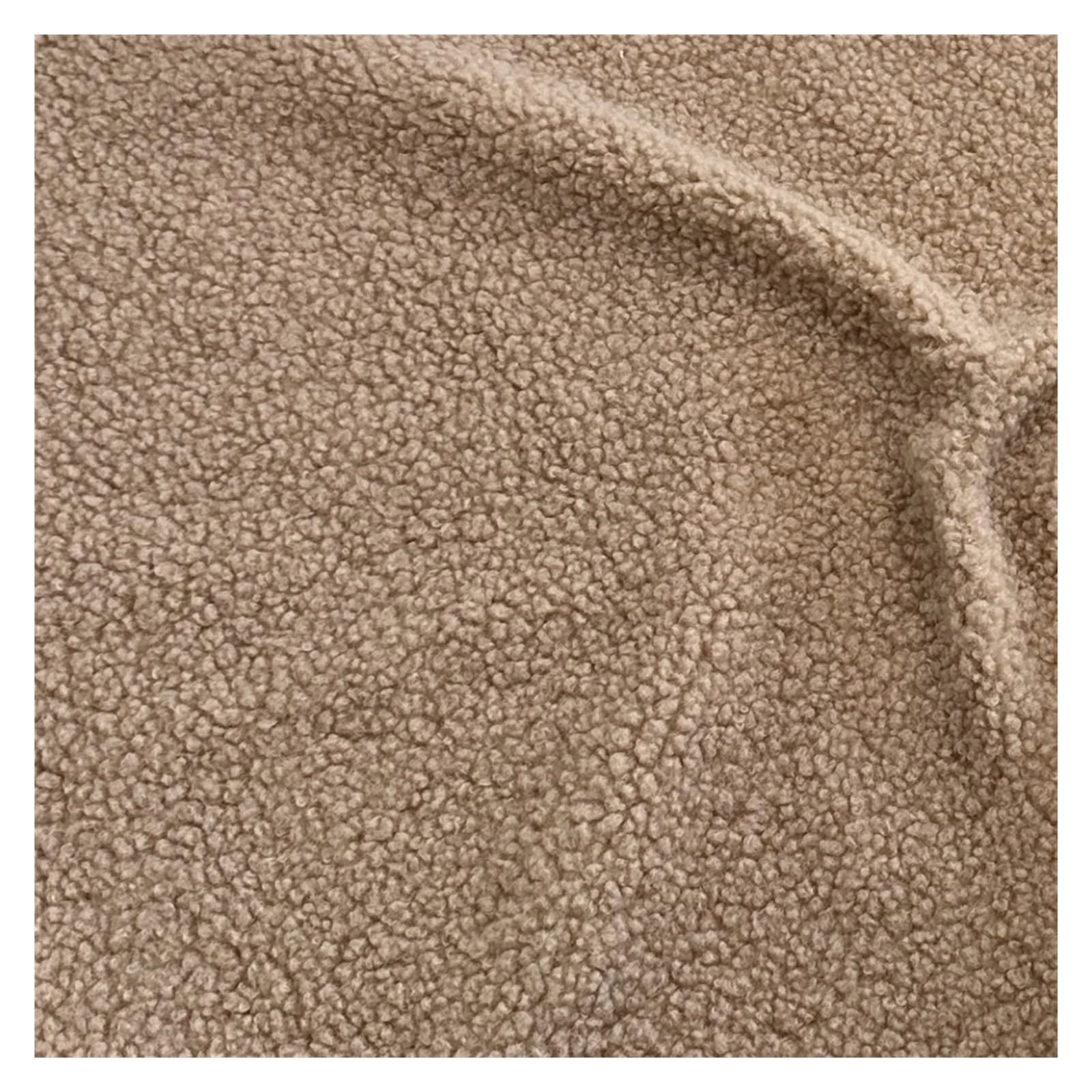Tejido de forro polar de punto Tela polar de partículas pequeñas, pantalones Cachemira, telas for mantel, ropa hecha a mano, tela costura Diy(Khaki)