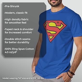 DC Comics Superman Classic Logo Men's Royal Blue T-Shirt