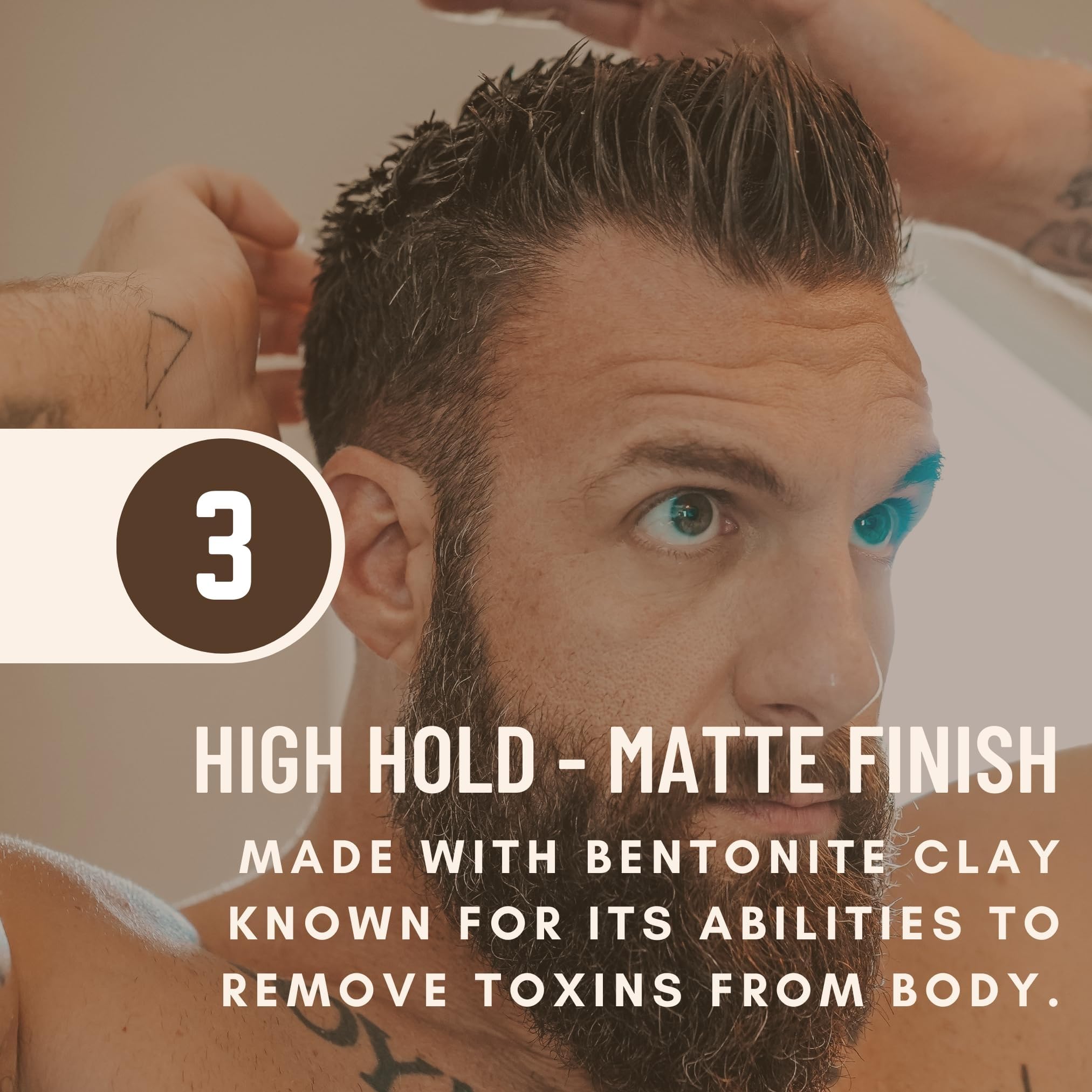 Johnny Slicks Pomada de arcilla orgánica Fórmula 49 de fijación firme y acabado mate (promueve el crecimiento saludable del cabello, ayuda a hidratar la piel seca) 57 g (original)
