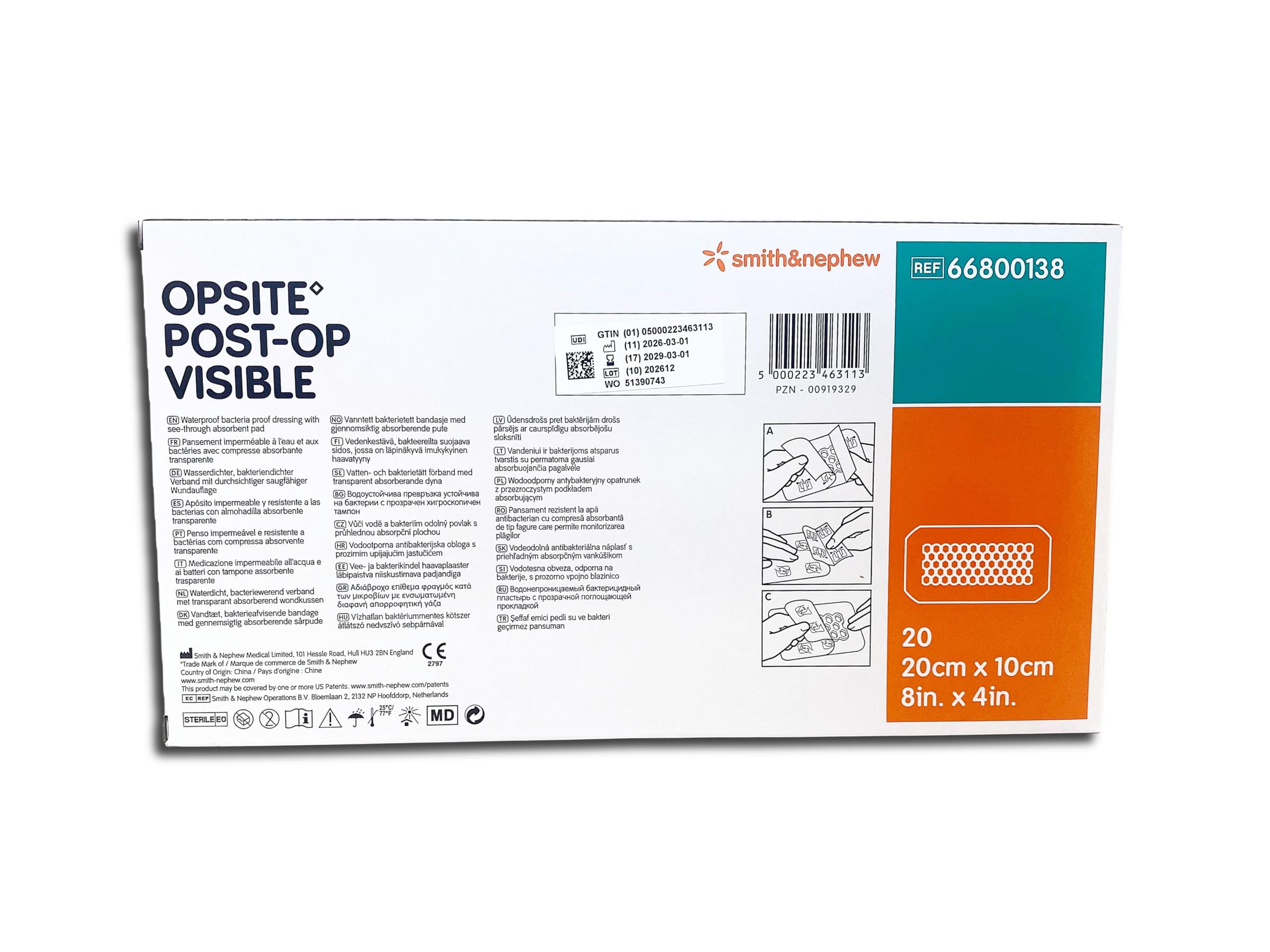 OPSITE Post-OP Visible opatrunek 10 x 20 cm 20 szt