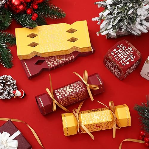 Miniatura 4 de Tenceur Kit de 50 piezas de galletas navideñas sin broches de presión, regalos de mesa de fiesta de Navidad, copos de nieve, renos, bricolaje,