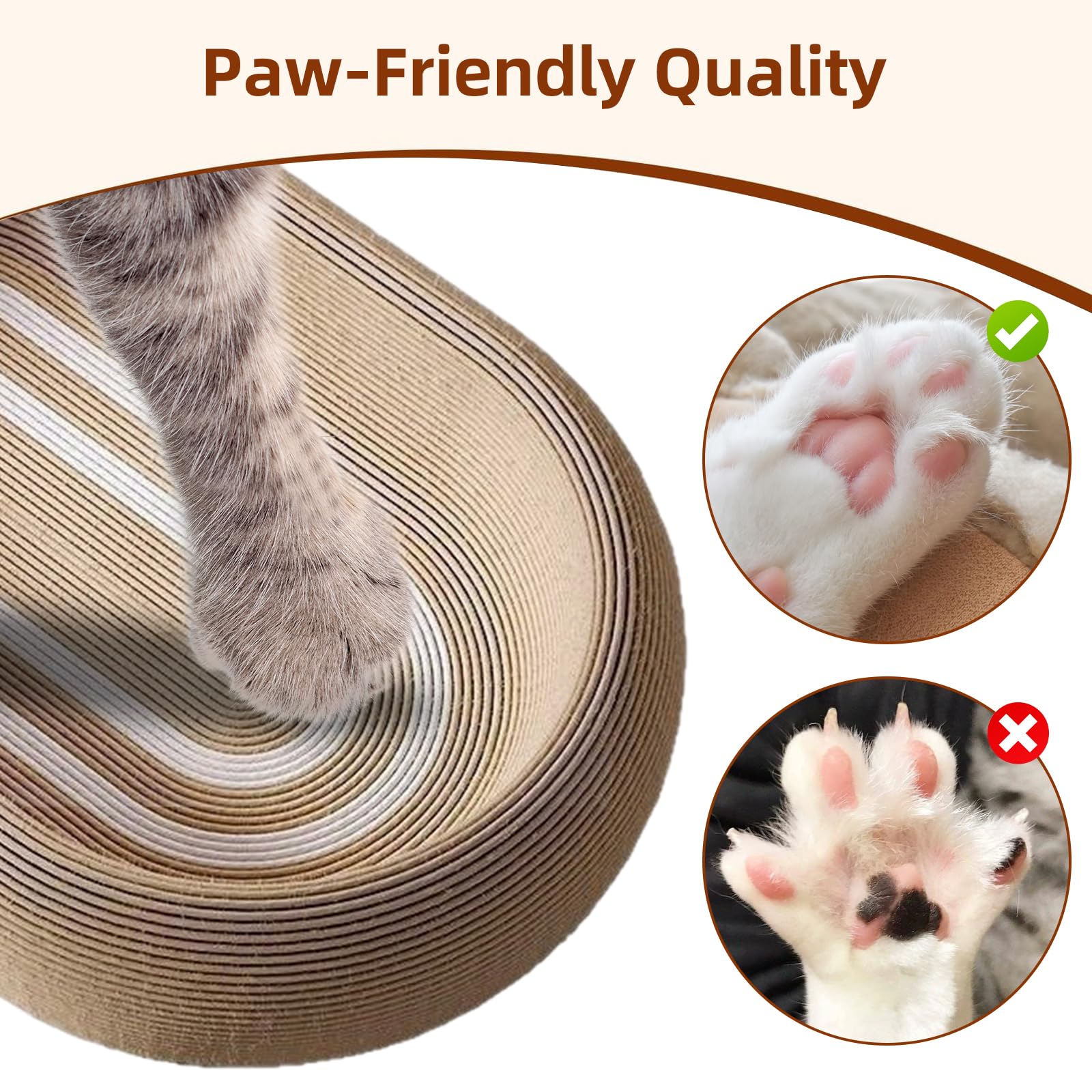 Griffoir en sisal 2 en 1 pour chat, griffoir en sisal, tapis à griffer pour griffer les griffes et se reposer 60 x 40 x 12 cm pour que tous les chats puissent jouer et se détendre (version générale