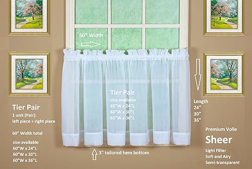 Vista 573 de Today's Curtain - Cortina Emelia de gasa original, panel de 84 pulgadas, negro, 60 pulgadas de ancho x 84 pulgadas de largo