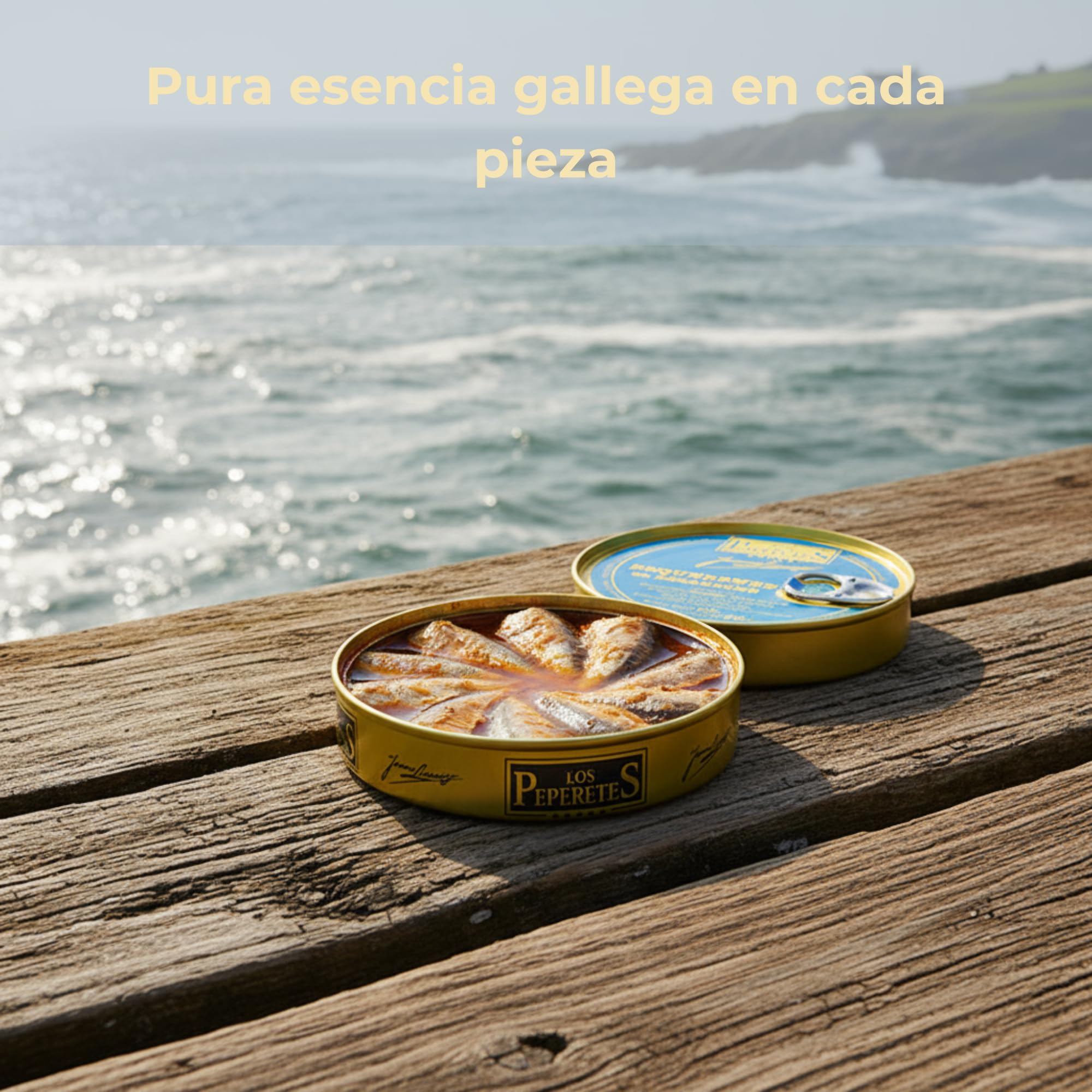 LOS PEPERETES x3 Lata Boquerones en Escabeche 120 g | Conserva Gourmet Gallega | Boquerones Pequeños del Atlántico en Aceite de Oliva y Vinagre Natural | Elaboración Artesanal | Sabor Tradicional