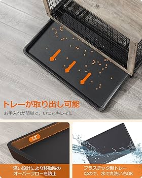 FEANDREA 犬 ケージ 木目調 ウッディサークル PFC002G01 FEANDREA 犬 ケージ 木目調 ウッディサークル 82.5x56x64cm