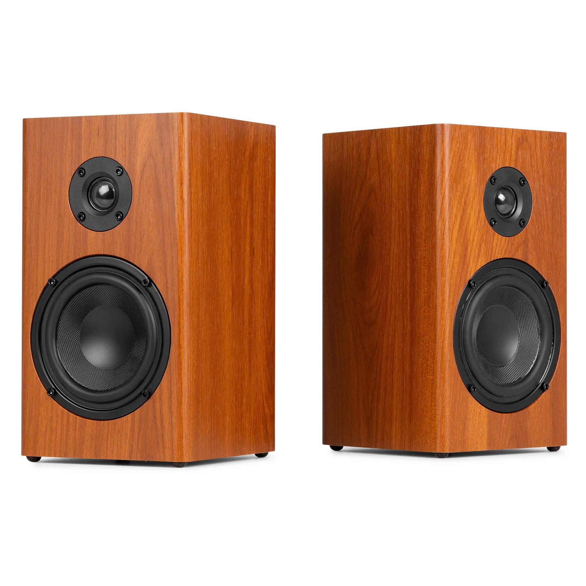 Audizio RP337W Giradischi con altoparlante Bluetooth – Lettore in vinile effetto legno – Record Player da 33, 45 e 78 giri/min – Tavolo da ginnastica con altoparlante wireless da 50 Watt – Giradischi