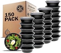 Vista 12 de Freshware - Contenedores de preparación de comida [15 unidades] con 1 compartimento para almacenar comida, con tapas, caja Bento, libre de bisfenol