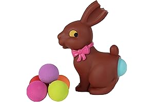 Chocolate Bunny Easter Popper Toy - Shoot Foam Balls Up to 20 Feet
