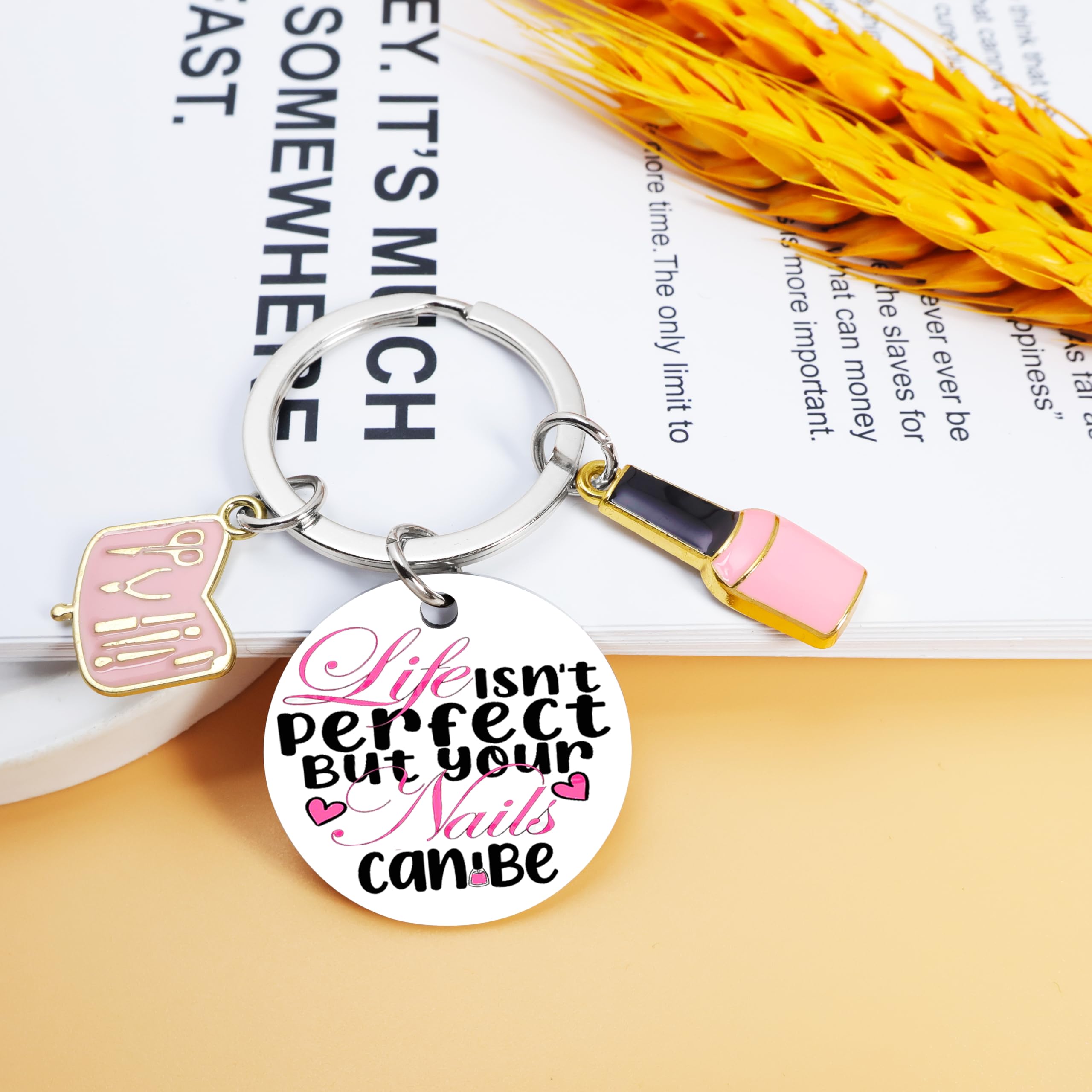 Nail Tech Gifts for Women Manicurist Keychain Nails Techs Artist Salon Gift for Nails Technician Manicurist Nail Tech Decor Gifts for Women Birthday Christmas Gift Ideas