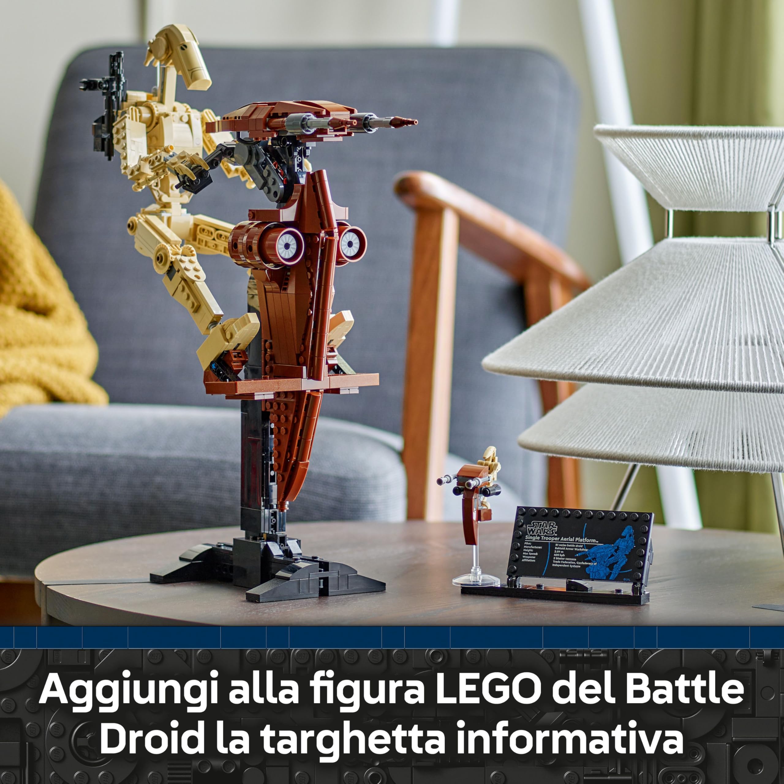 LEGO Star Wars 75428 Battle Droid con STAP Speeder Giocattolo - Action Figure per il Gioco e l'Esposizione - Regalo da Collezione per Bambini da 12 Anni, Adolescenti e fan della Minaccia Fantasma