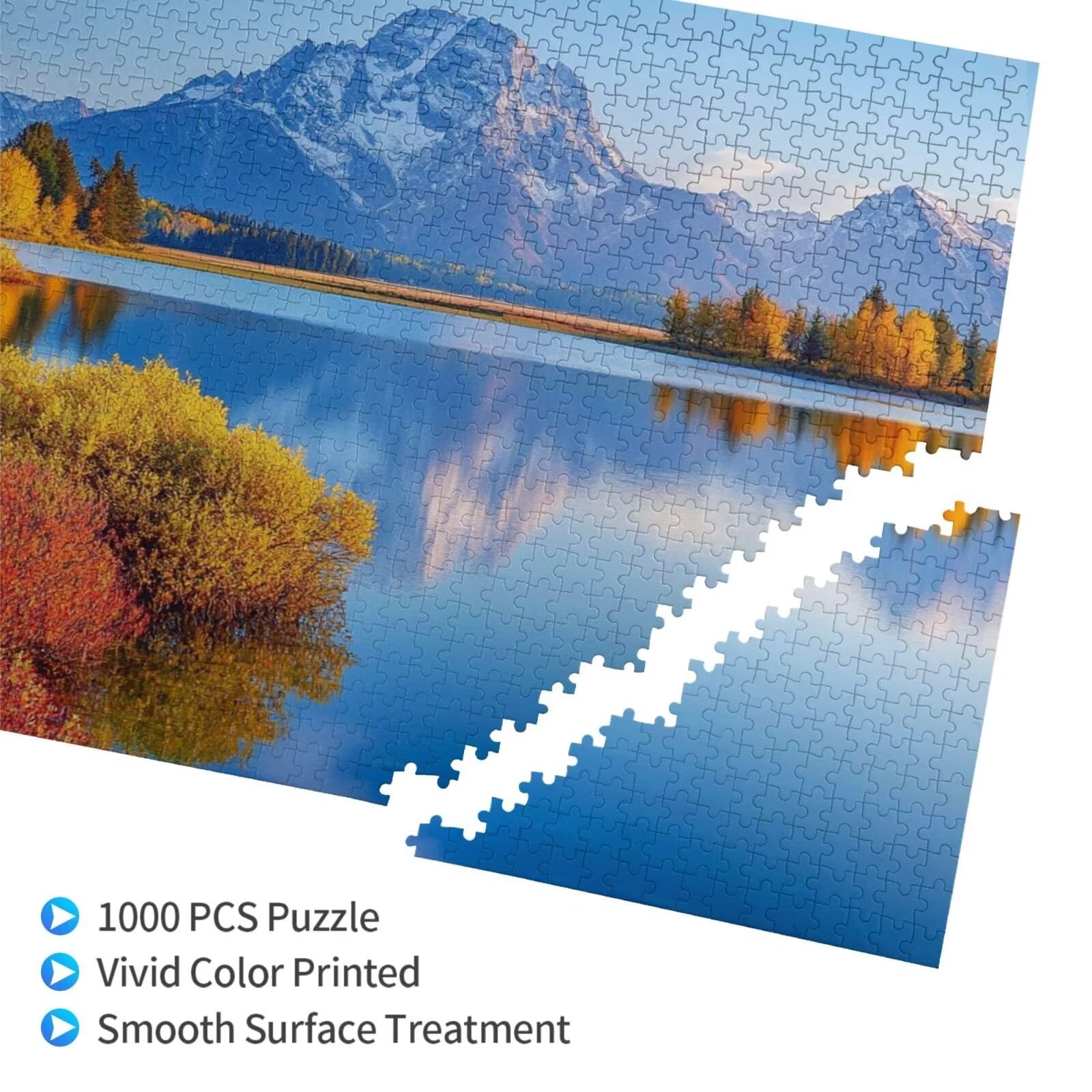 Puzzle krajobrazu, 3000 elementów, górskie puzzle dla dorosłych, z pudełkiem na prezent, duże drewniane puzzle dla dorosłych, gra zręcznościowa dla całej rodziny, prezenty dla kobiet, 81 x 122 cm