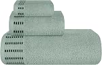 Ultra Doucement 3 Ensemble de serviettes en coton, contient une serviette de bain 28x55 de pouce, une serviette à main 16x24 de pouce & a Laver les cendres 12x12 inch, Idéal Utilisation quotidienne, Compact & Léger - rose