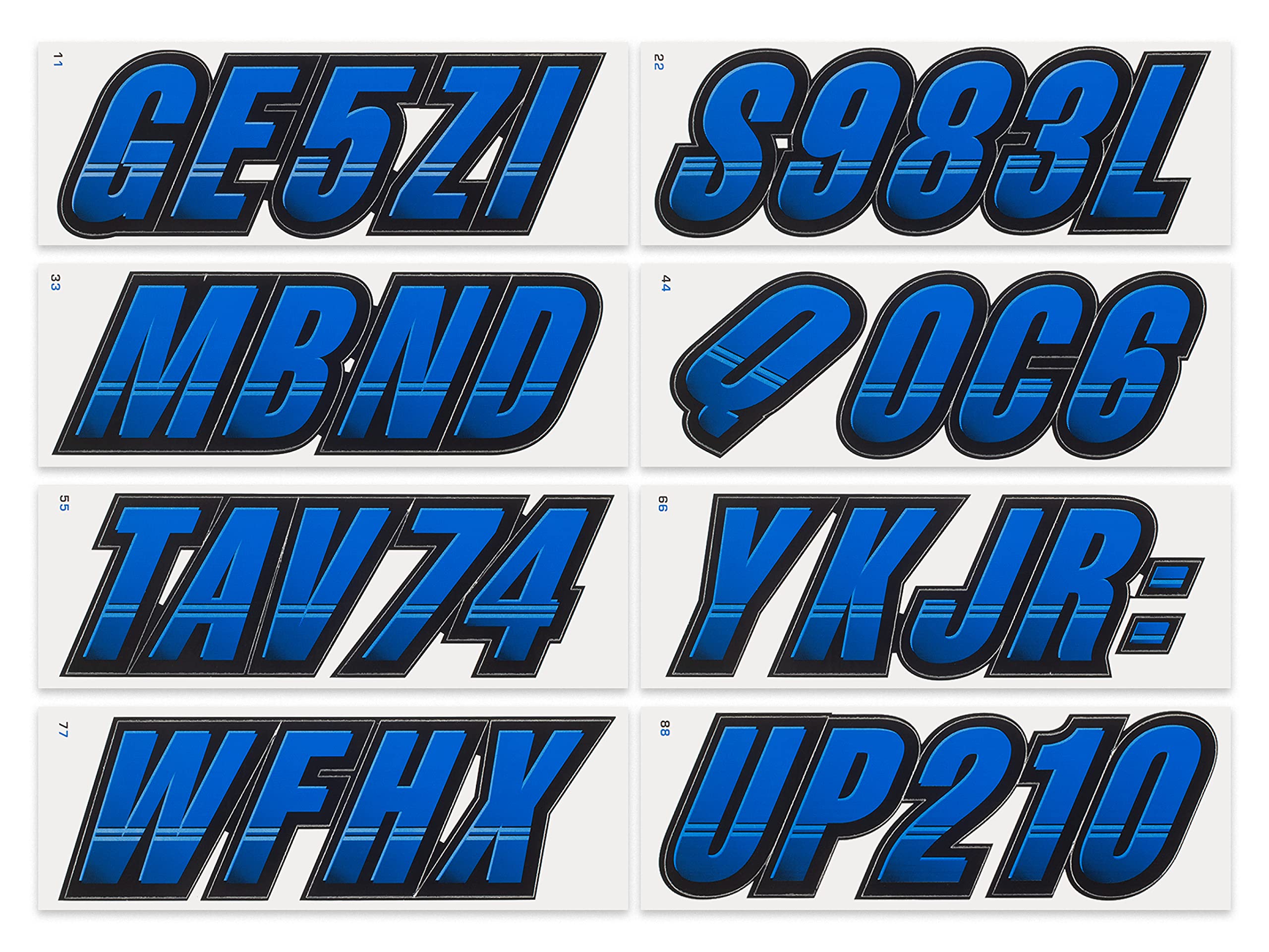 Stiffie Techtron TT77 Boat & PWC Registration Decal Set - Black