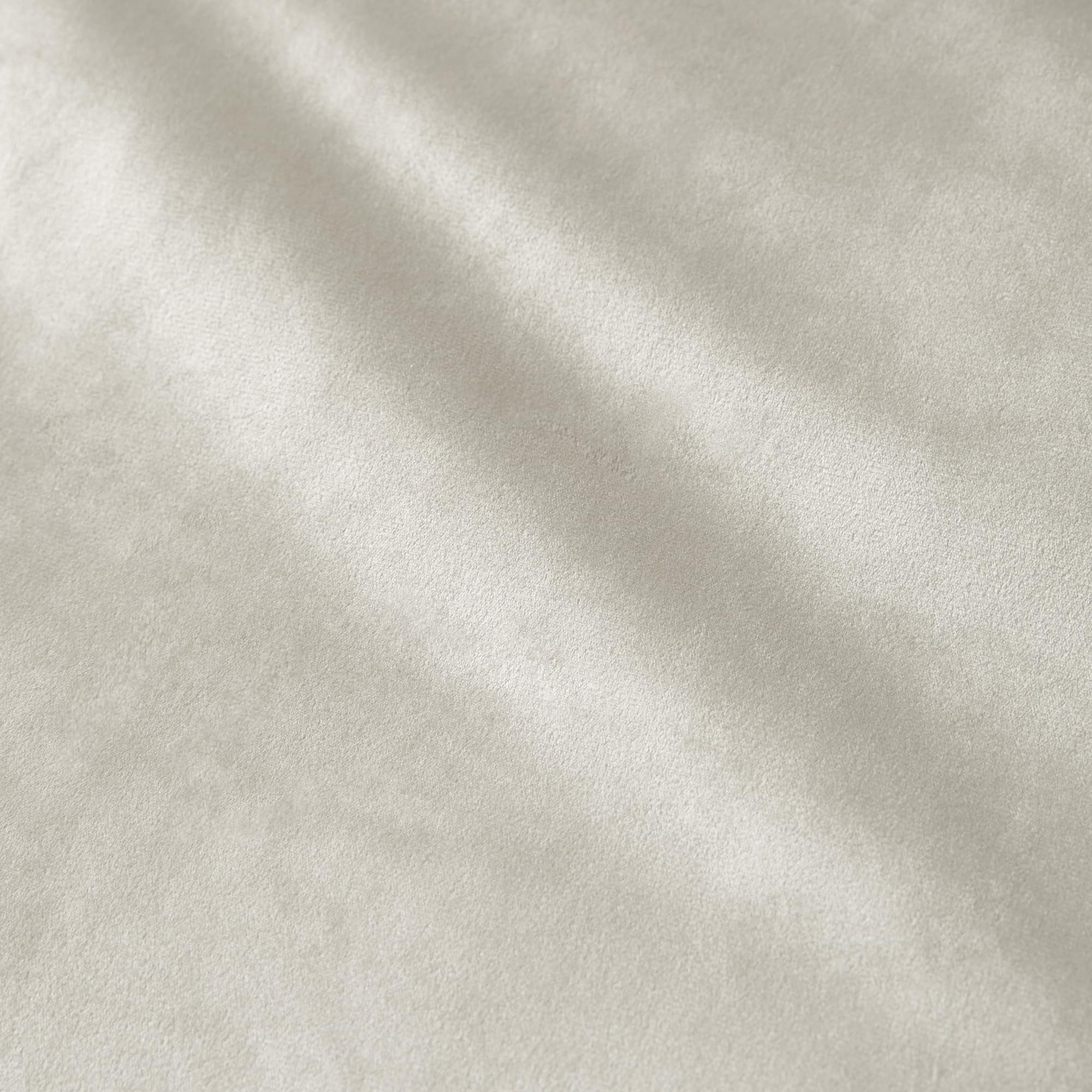 Laurence Llewelyn-Bowen Velvet Duvet Cover Set, Double 200x200cm, Ivory White, Soft Touch Luxury Bedding, 2 Pillowcases - Image 3