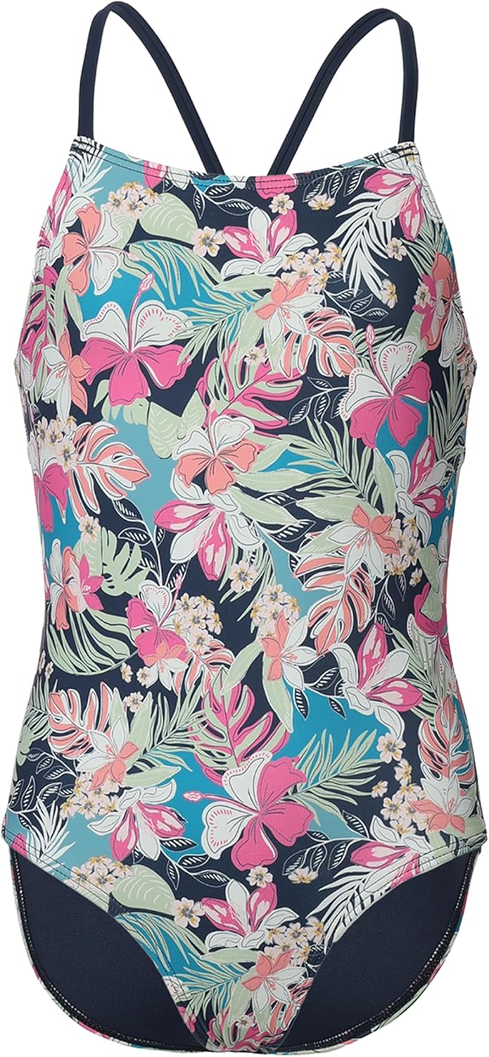 Roxy Girls One-Piece Swimsuit with UPF 50+ Sun Protection, Quick Drying Bathing Suit