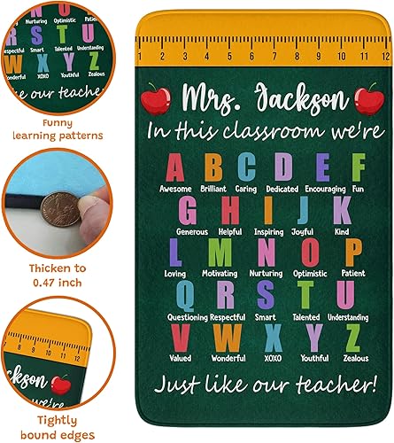 Miniatura 6 de Alfombra ABC para estudiantes, sala de juegos, alfombra ABC para aula, 2 x 3, 3 x 5, 4 x 6, 5 x 8, decoración de clase impresa para habitación
